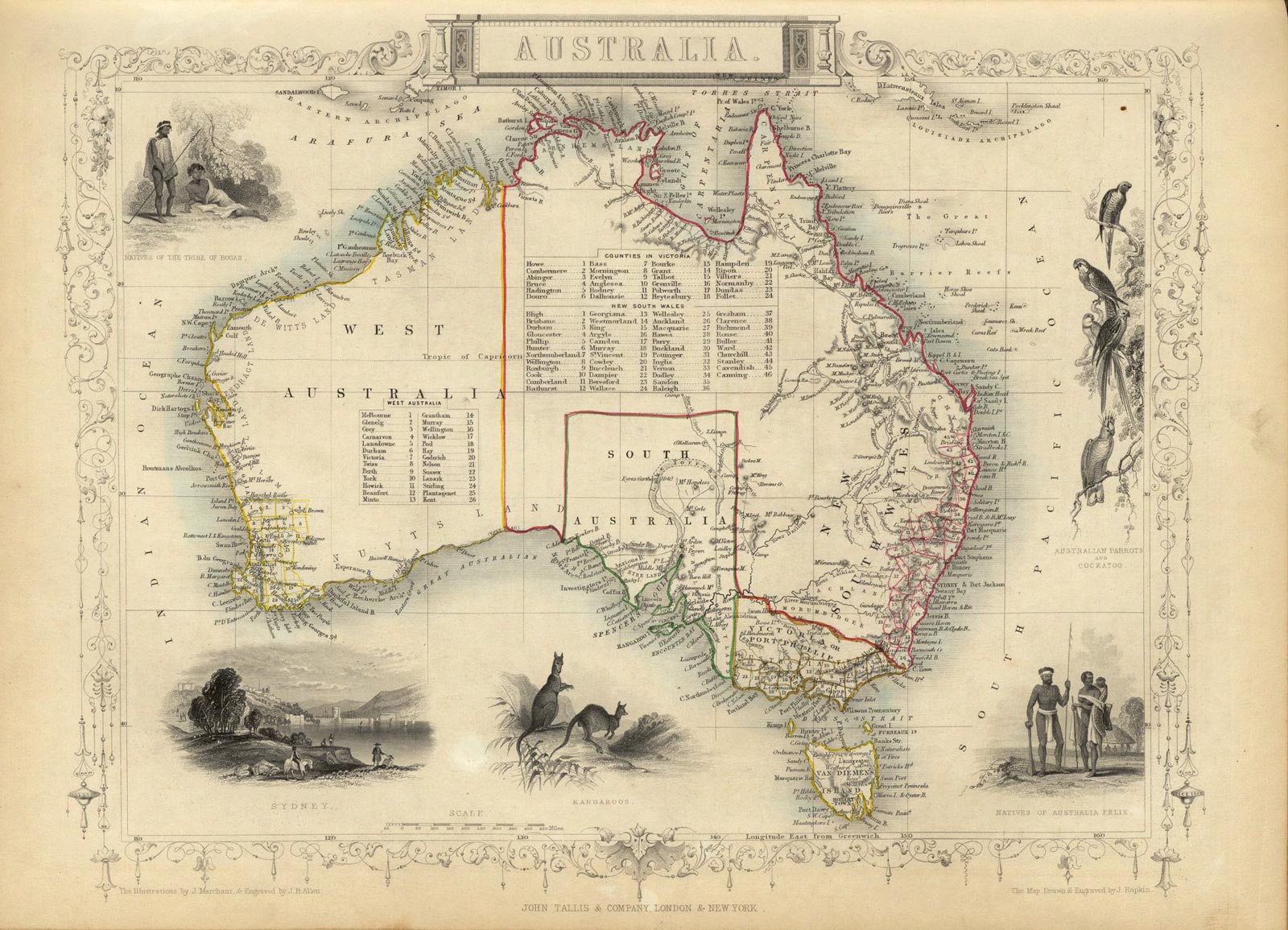 Ilustrovaná mapa Austrálie